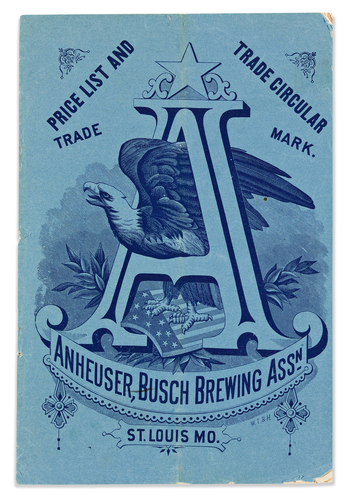 (FOOD & DRINK.) Early catalog and price list for the Anheuser-Busch Brewing Association.